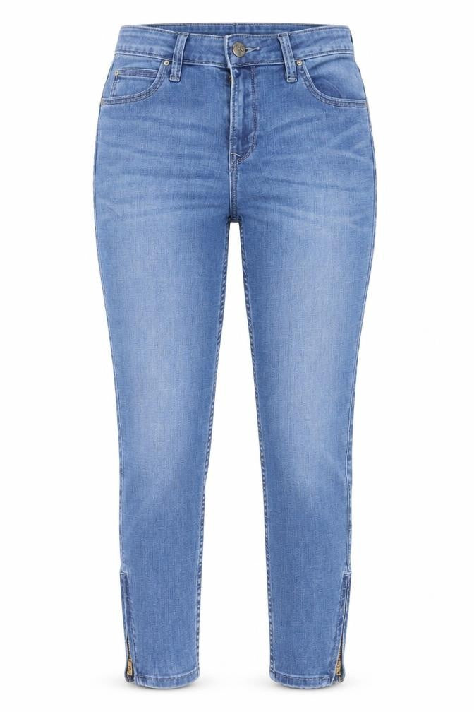 Lee Womens Blue Cotton Cropped Jeans Size 29 in L31 in Regular Zip - Pockets, Belt Loops, Logo, Zips