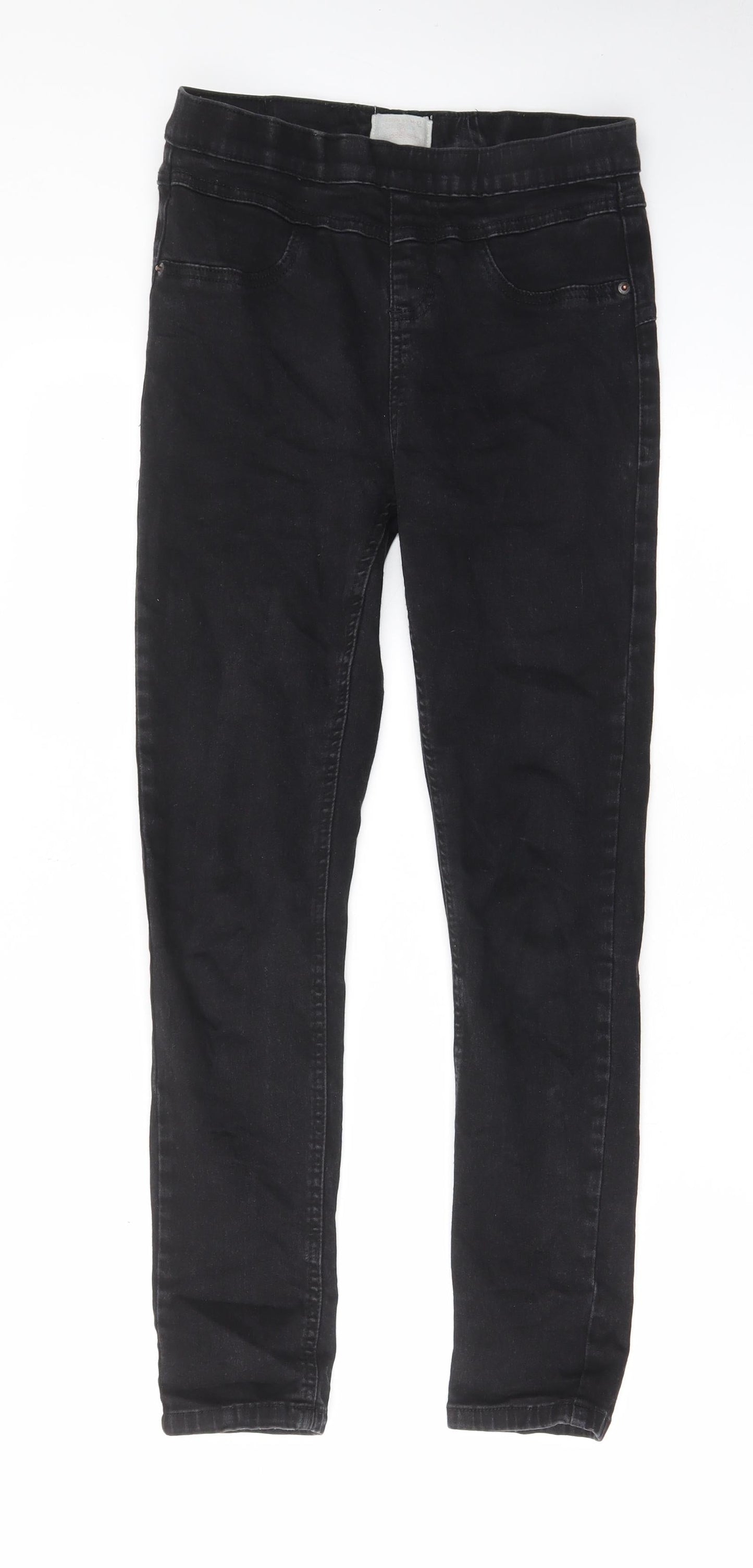 M-17 Womens Black Cotton Skinny Jeans Size 10 L27 in Regular - Elastic waist