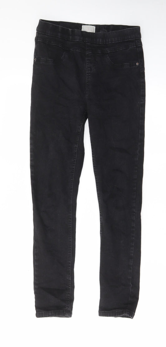 M-17 Womens Black Cotton Skinny Jeans Size 10 L27 in Regular - Elastic waist