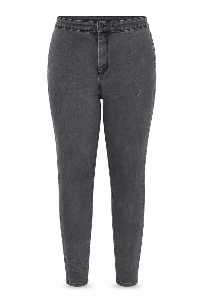 Denim & Co. Womens Grey Cotton Skinny Jeans Size 14 L29 in Regular Zip - Pockets