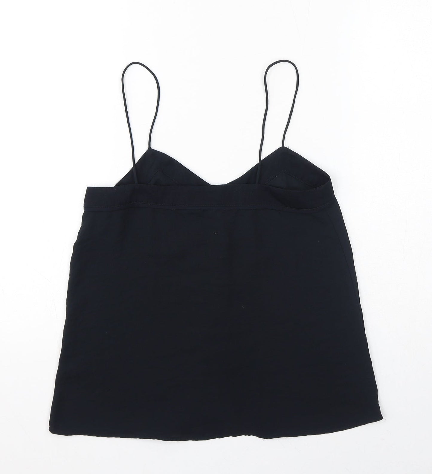 H&M Womens Black Polyester Camisole T-Shirt Size 4 V-Neck