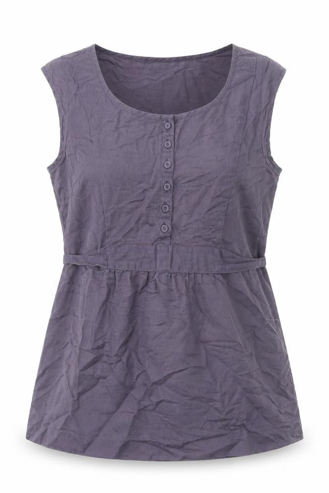 Womens UK Size 12 Gap Grey Linen Blouse