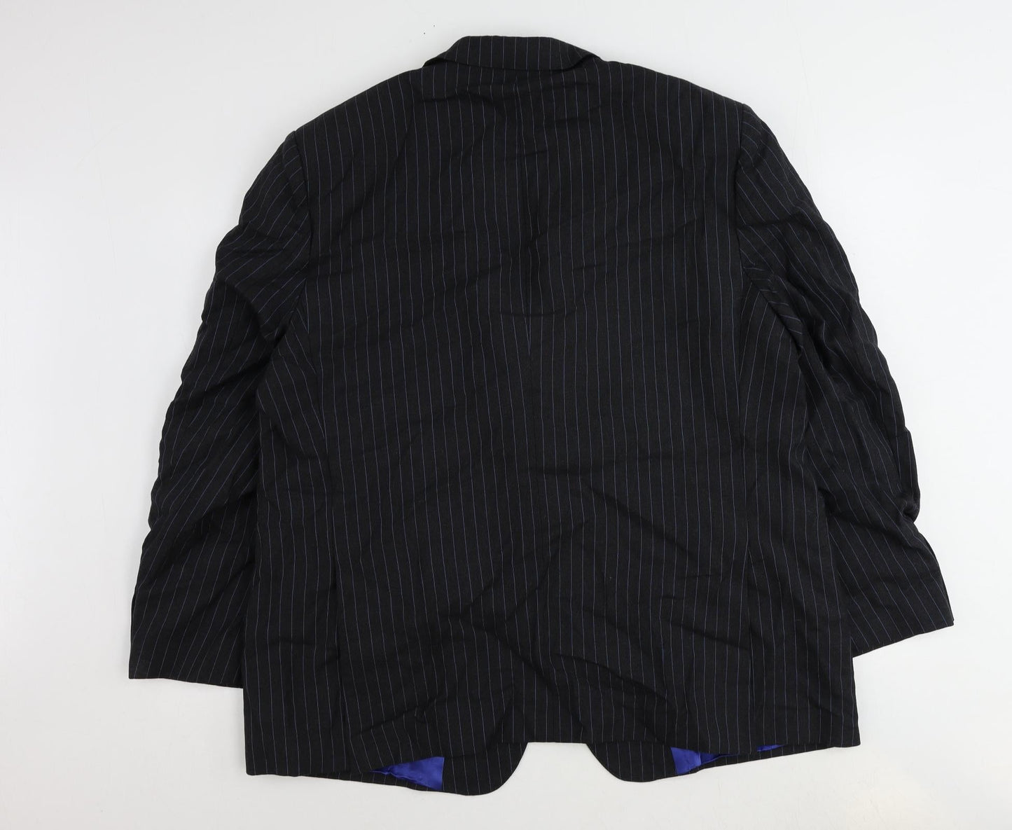 Livingston Mens Grey Striped Wool Jacket Suit Jacket Size 48 Regular