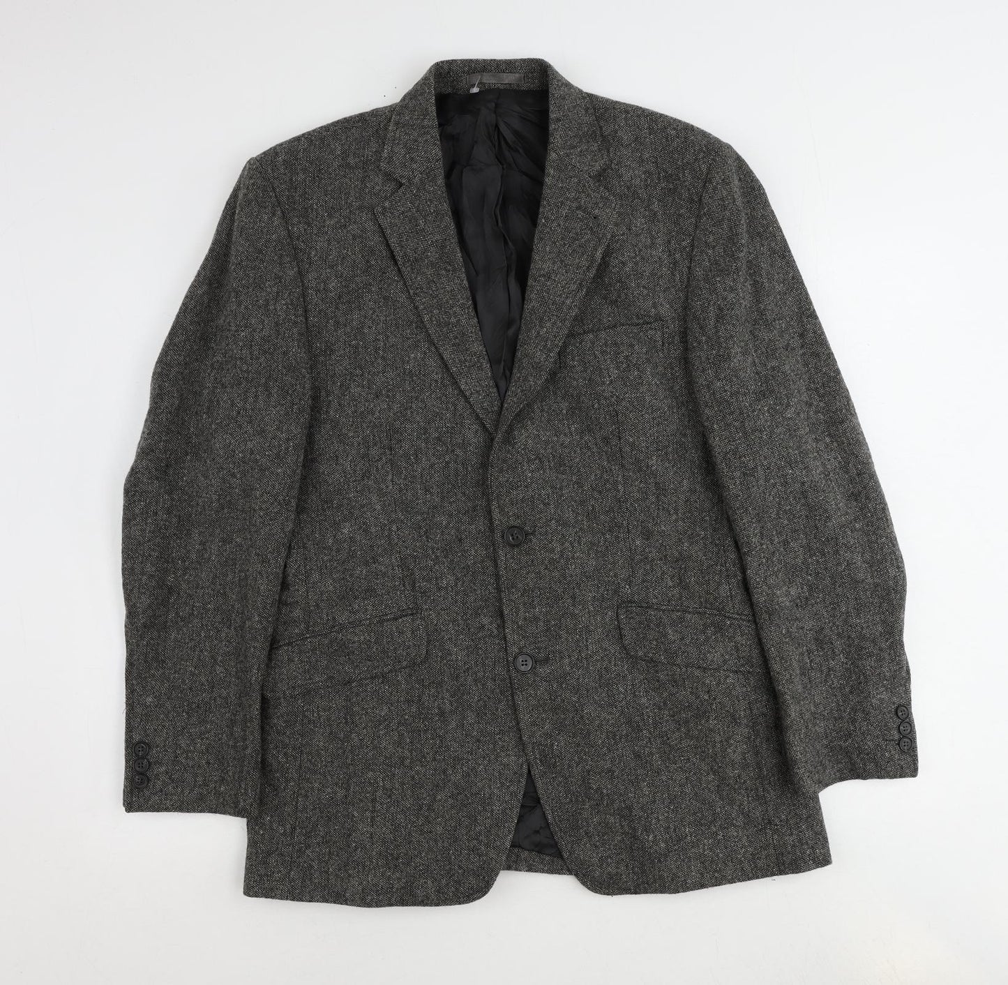 Racing Green Mens Grey Wool Jacket Suit Jacket Size 38 Regular
