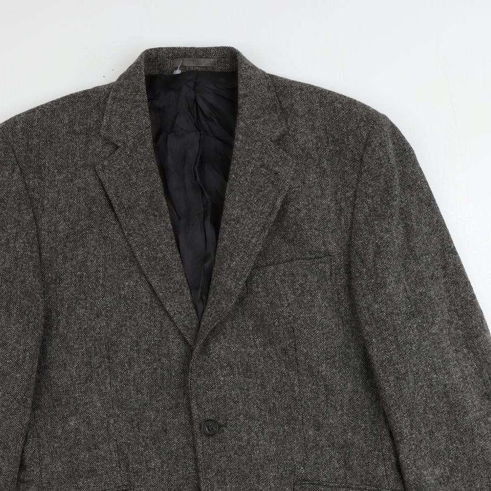 Racing Green Mens Grey Wool Jacket Suit Jacket Size 38 Regular