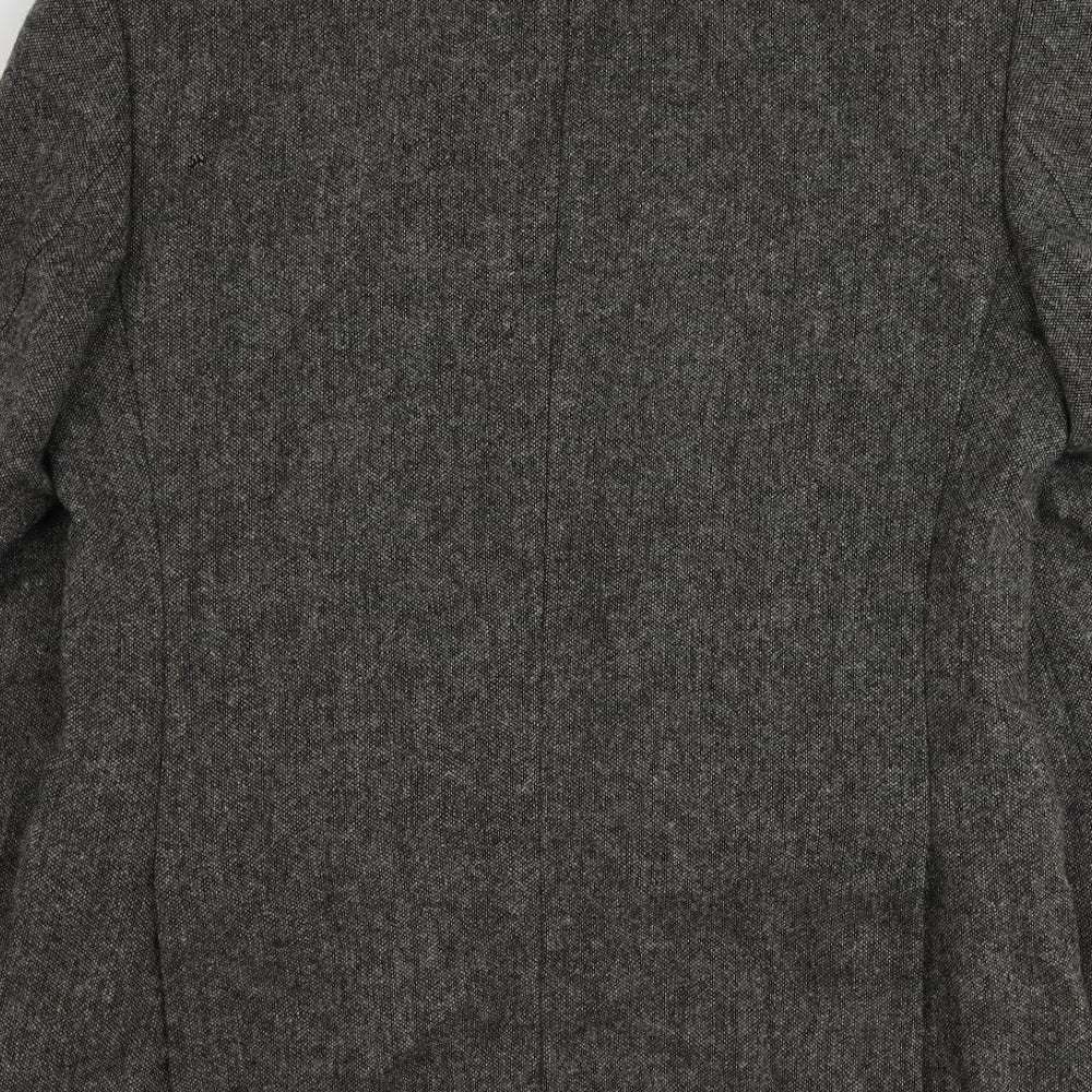 Racing Green Mens Grey Wool Jacket Suit Jacket Size 38 Regular