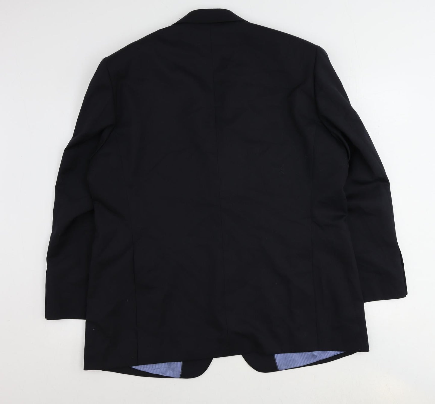 Greenwoods Mens Blue Polyester Jacket Suit Jacket Size 44 Regular