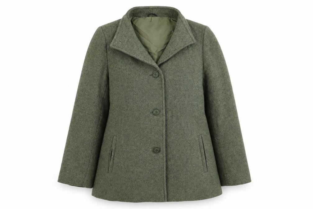 Bickler Womens Green Jacket Size 14 Button