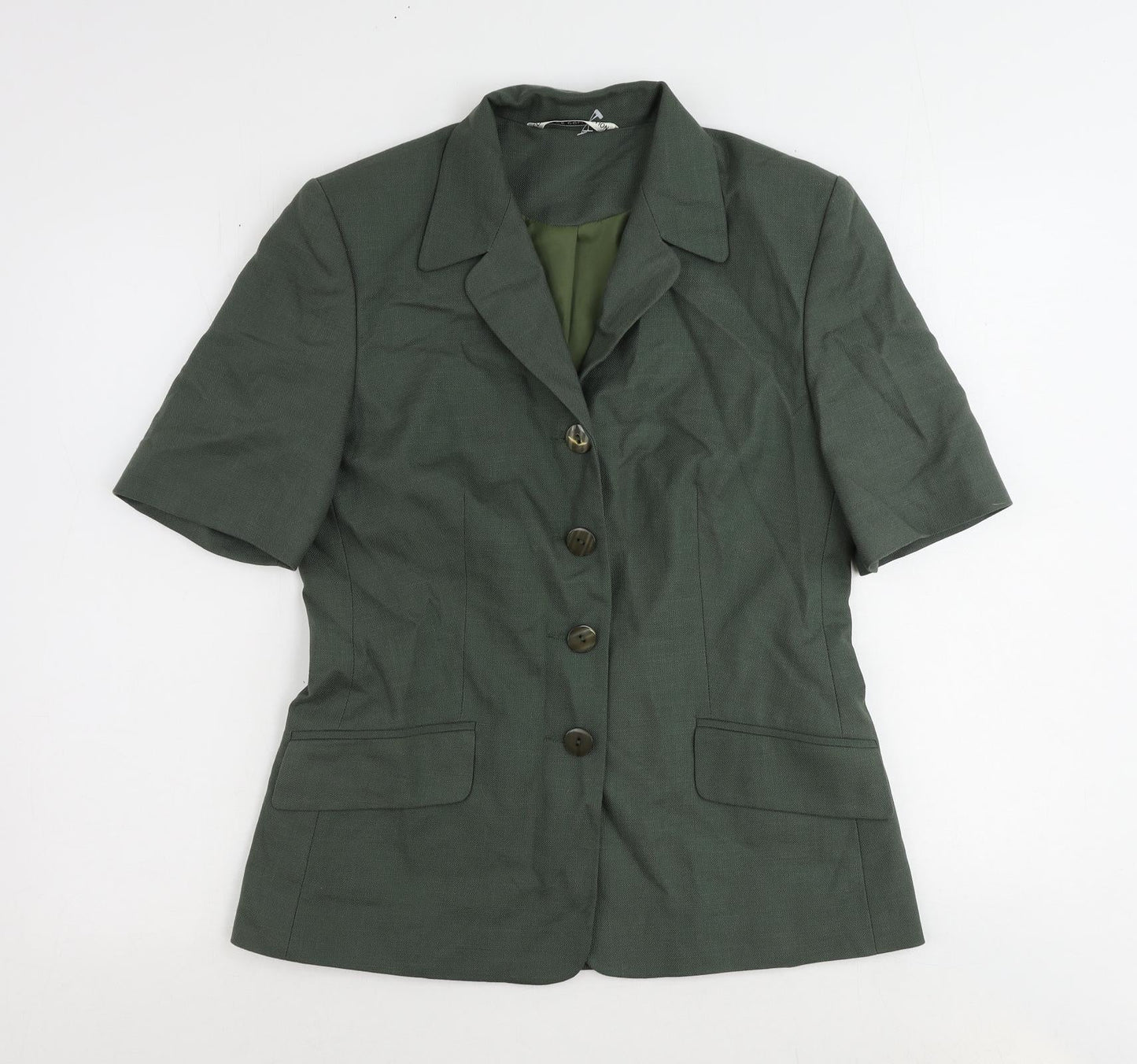 St Bernard Womens Green Jacket Blazer Size 12 Button