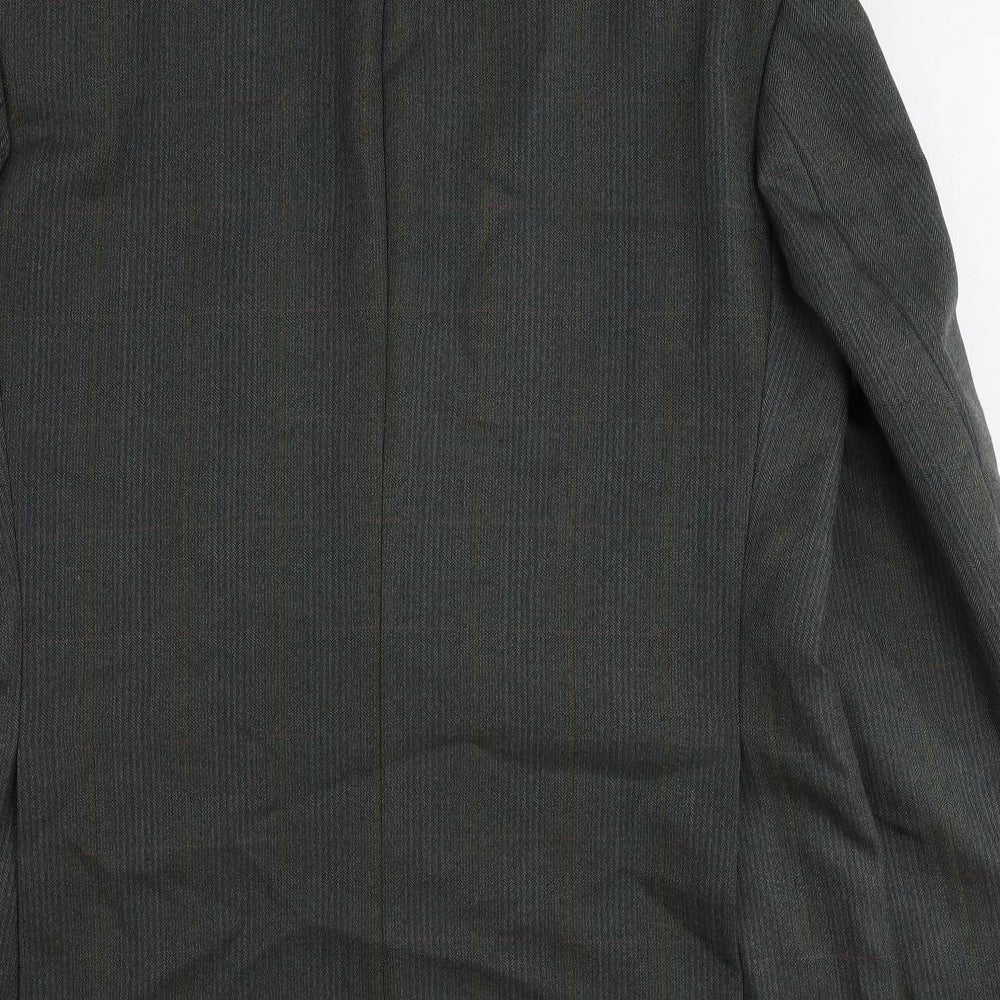 Dunn & Co Mens Green Wool Jacket Suit Jacket Size 40 Regular