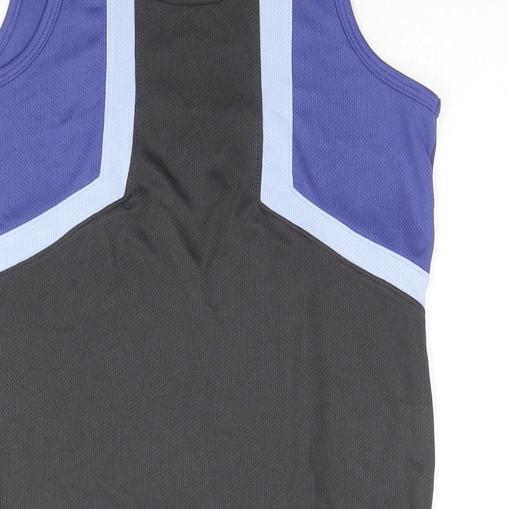 Marks and Spencer Boys Multicoloured Colourblock Polyester Basic Tank Size 7-8 Years Round Neck Pullover - N.Y.C