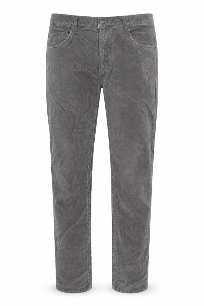 H&M Womens Grey Cotton Trousers Size 32 in L31 in Regular Zip - Pockets