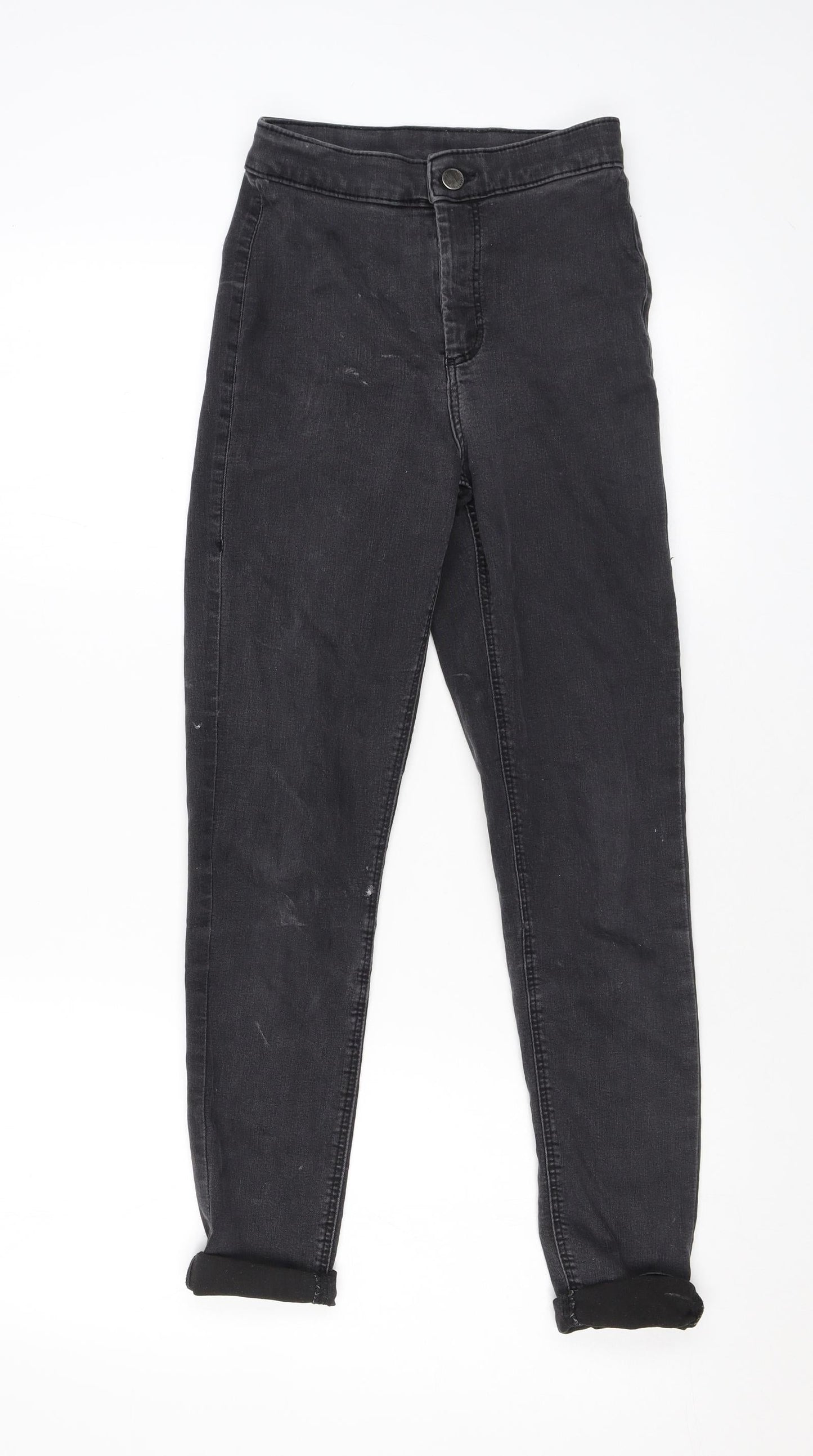 Topshop Womens Grey Cotton Jegging Jeans Size 26 in L32 in Regular Zip