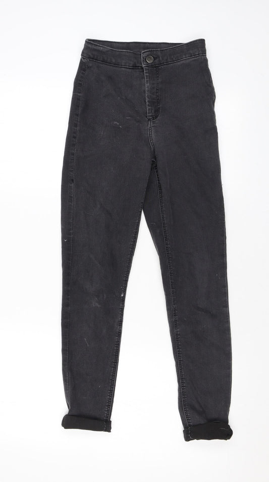 Topshop Womens Grey Cotton Jegging Jeans Size 26 in L32 in Regular Zip