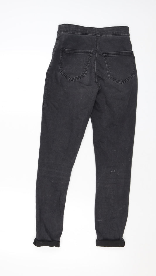 Topshop Womens Grey Cotton Jegging Jeans Size 26 in L32 in Regular Zip