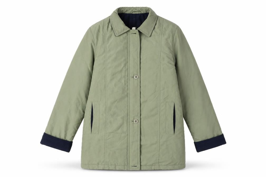 EWM Womens Green Parka Coat Size 16 Zip