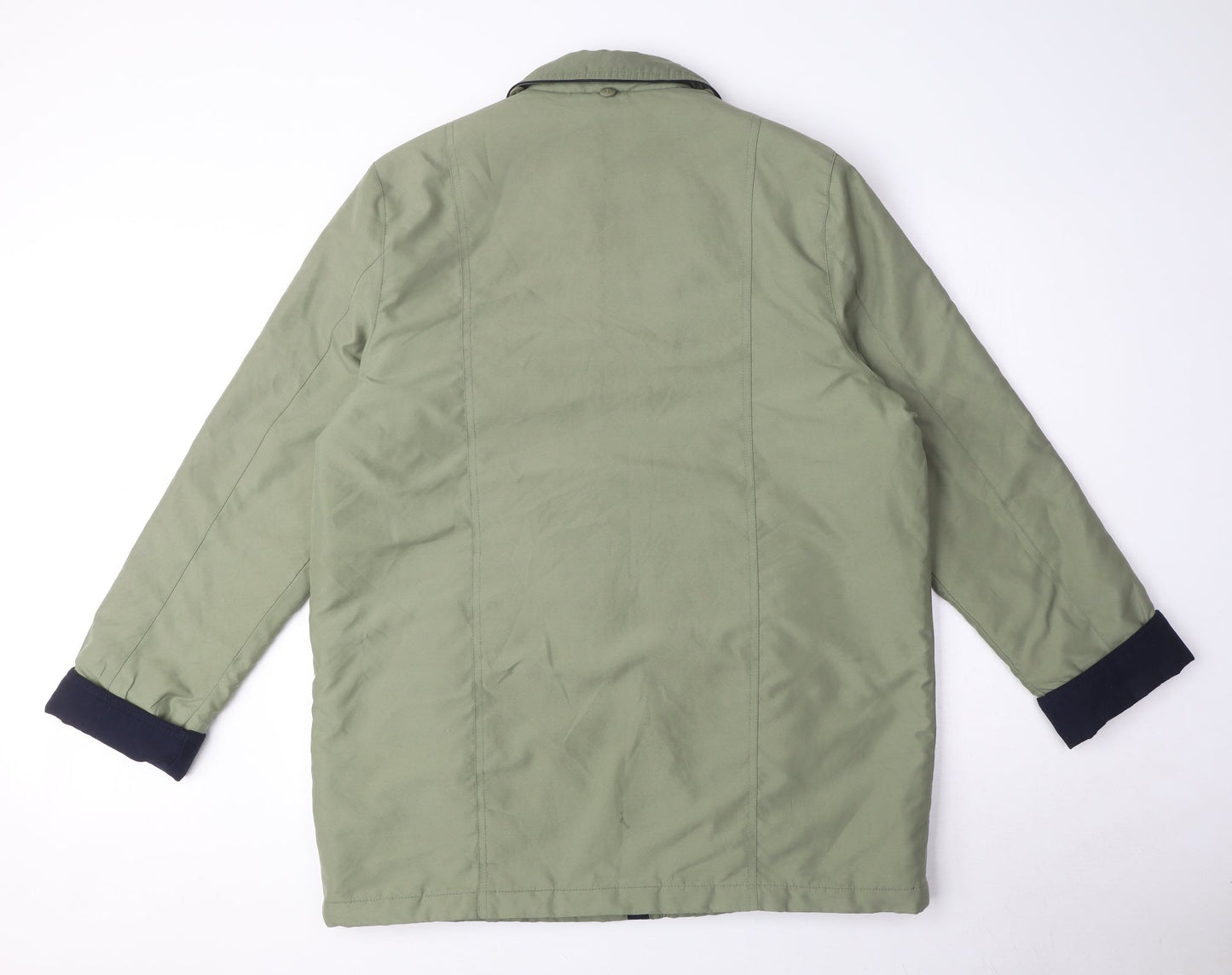 EWM Womens Green Parka Coat Size 16 Zip