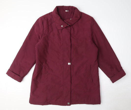 Klassik Womens Purple Jacket Coat Size 14 Zip