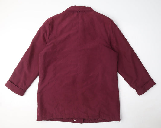 Klassik Womens Purple Jacket Coat Size 14 Zip