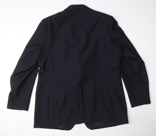 Alexander James Mens Black Polyester Jacket Suit Jacket Size 44 Regular