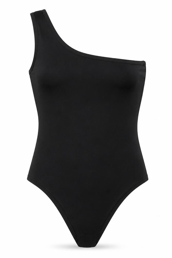 I SAW IT FIRST Womens Black Polyester Bodysuit One-Piece Size 8 Snap