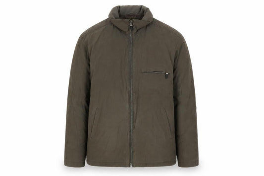 Front view of Canda men’s green jacket, size M, zip