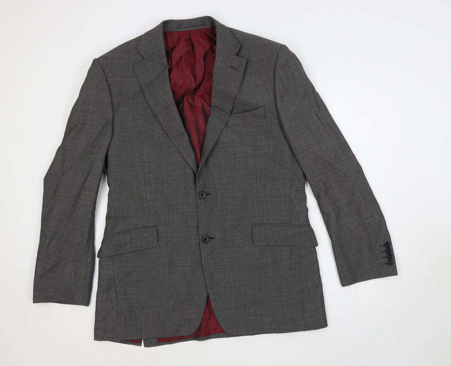 Marks and Spencer Mens Grey Wool Jacket Suit Jacket Size 40 Regular