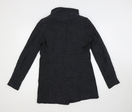 MARCS Womens Grey Biker Coat Size 10 Zip - Zipped Pockets