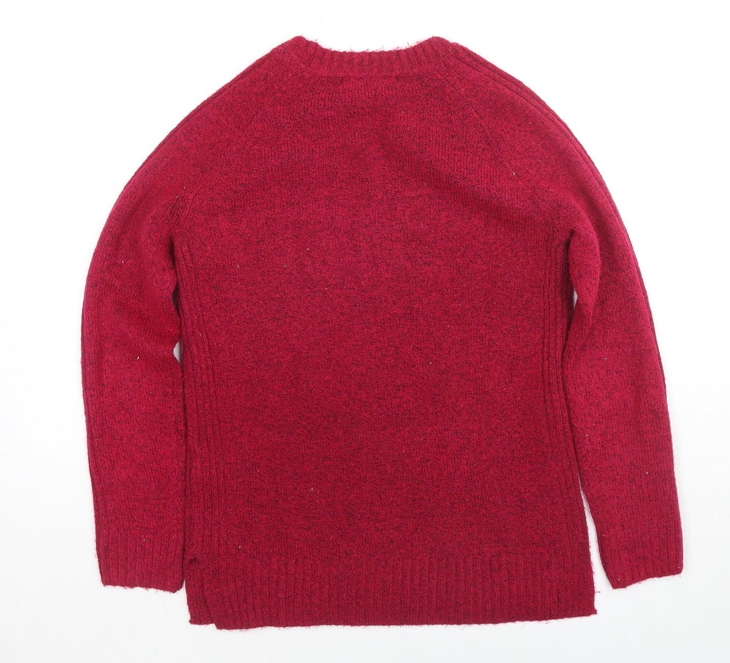 Marks and Spencer Womens Pink Round Neck Acrylic Pullover Jumper Size XS