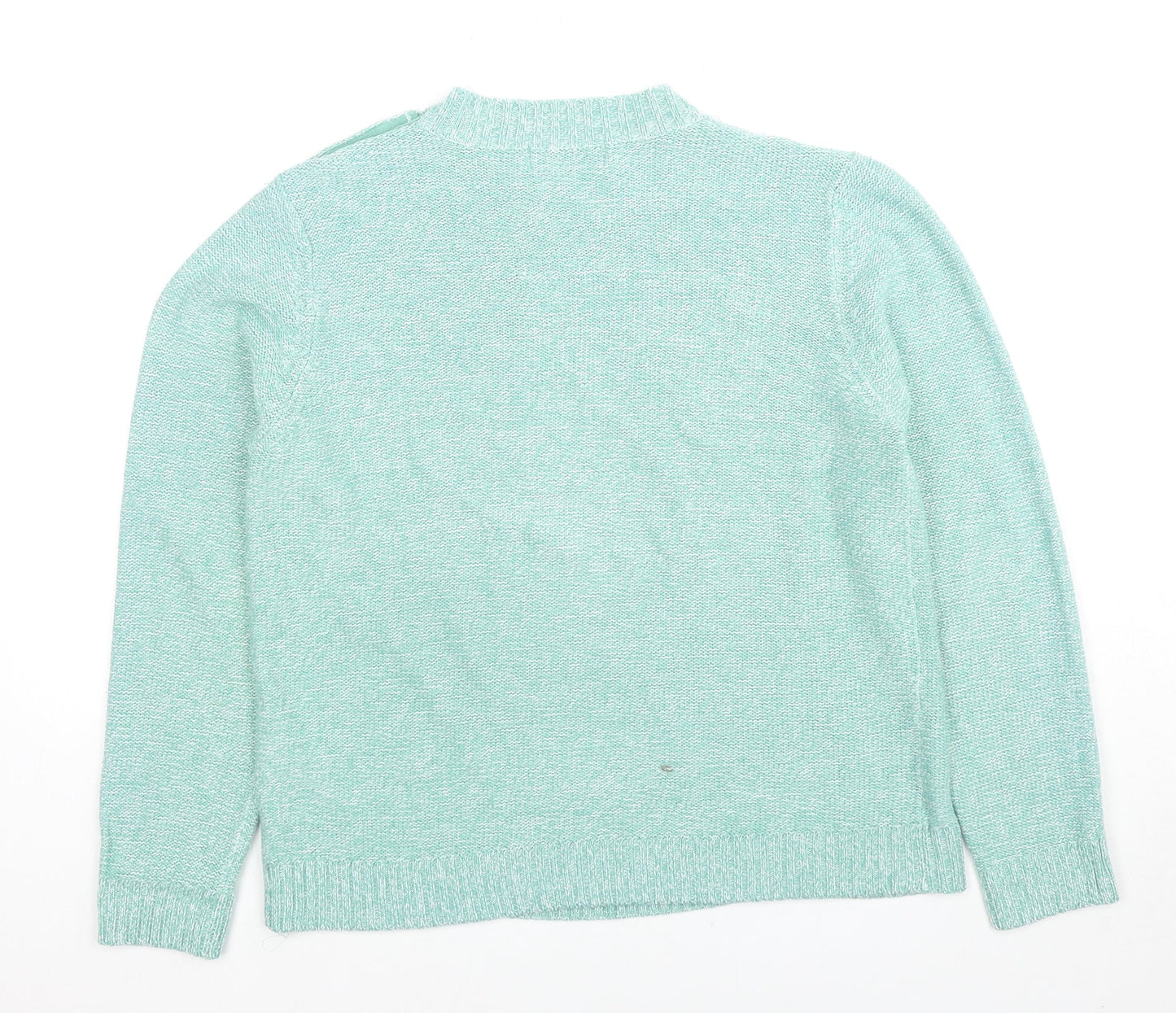 EWM Womens Green Round Neck Acrylic Pullover Jumper Size 14 - Size 14-16
