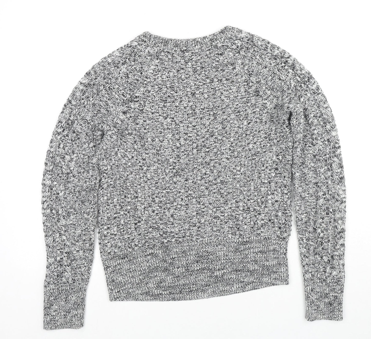Gap Womens Grey Round Neck Cotton Pullover Jumper Size XS
