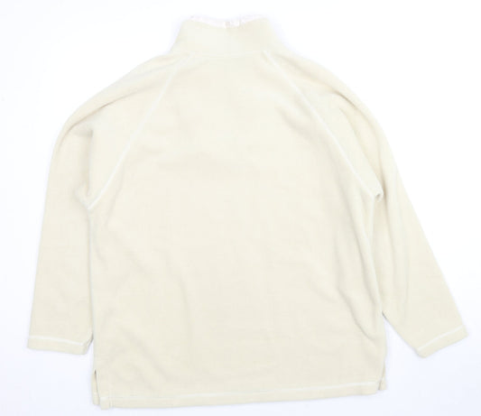 Casual Club Womens Beige Polyester Pullover Sweatshirt Size 14 Pullover