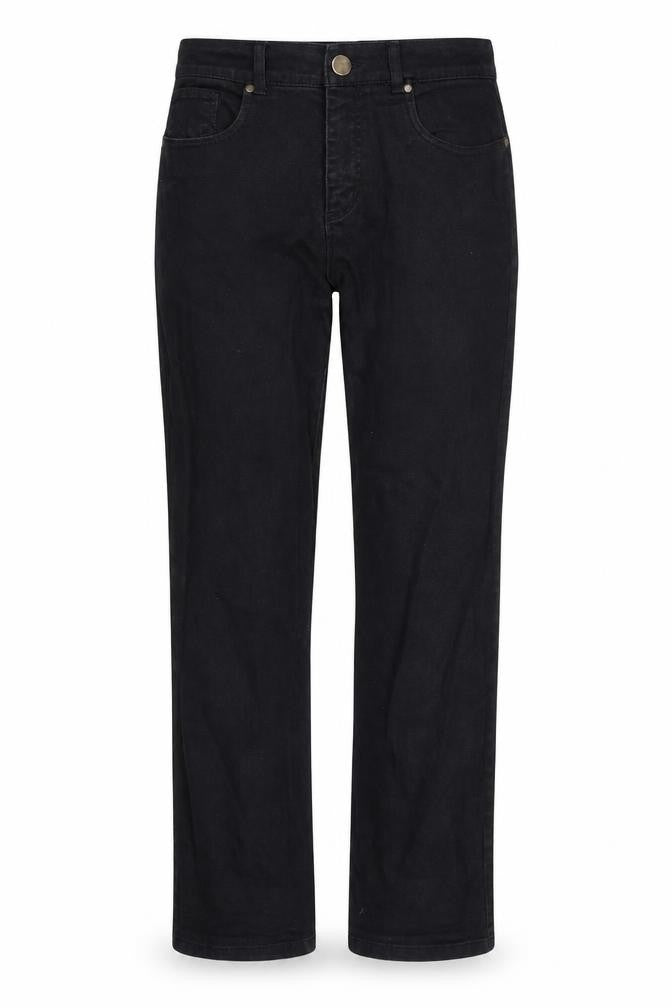 Heavenly Jeans Womens Black Cotton Straight Jeans Size 12 L31 in Regular Zip