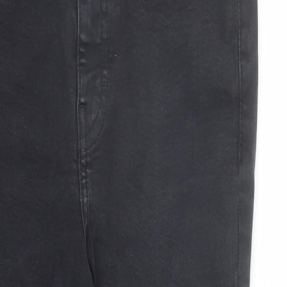 Topshop Womens Black Cotton Skinny Jeans Size 28 in L27 in Regular Zip