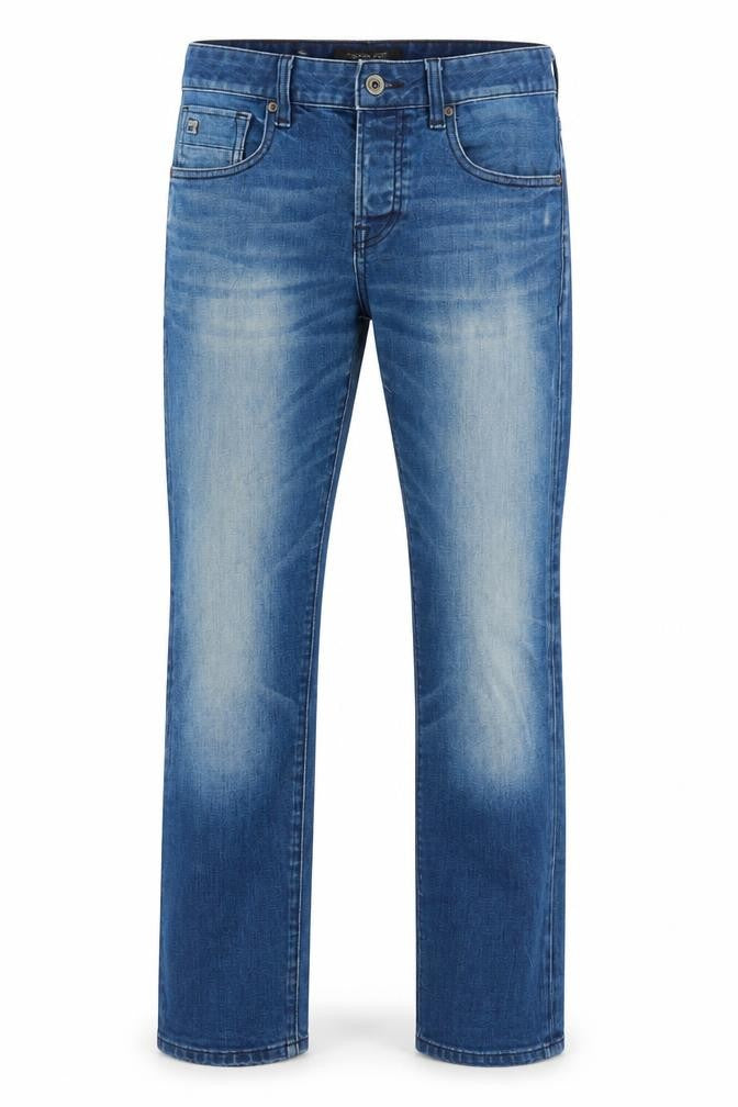 Scotch & Soda Mens Blue Cotton Straight Jeans Size 30 in L30 in Regular Zip