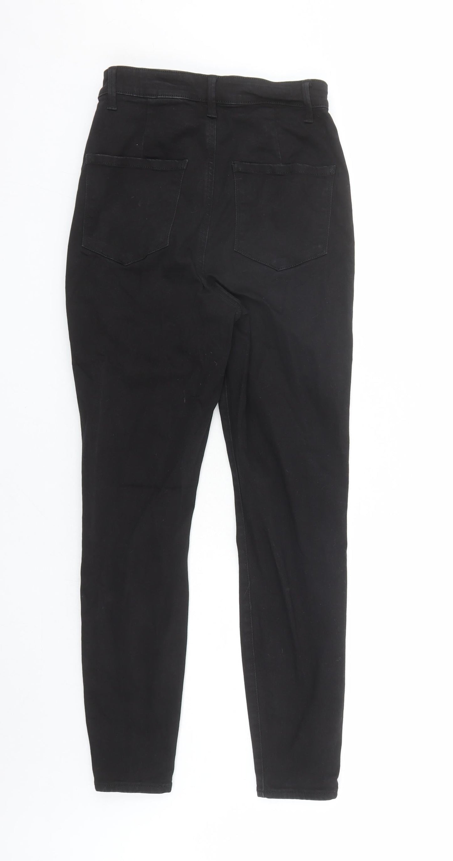 Denim & Co. Womens Black Cotton Skinny Jeans Size 8 L29 in Regular Zip