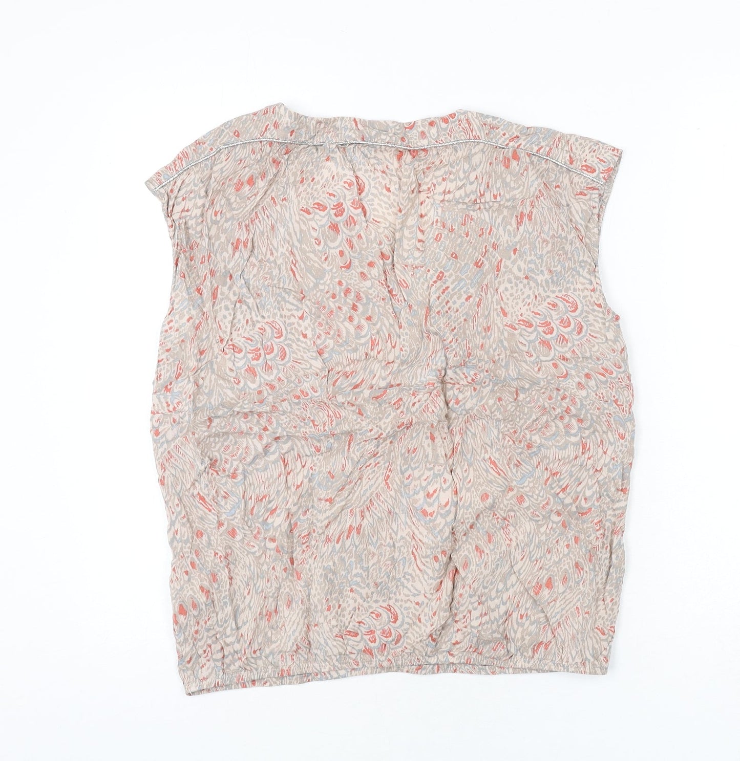 Sandwich Womens Multicoloured Geometric Viscose Basic Blouse Size 10 V-Neck - Glitter