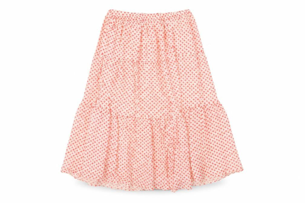 Saint Tropez Clothing Womens Beige Geometric Viscose Flare Skirt Size M