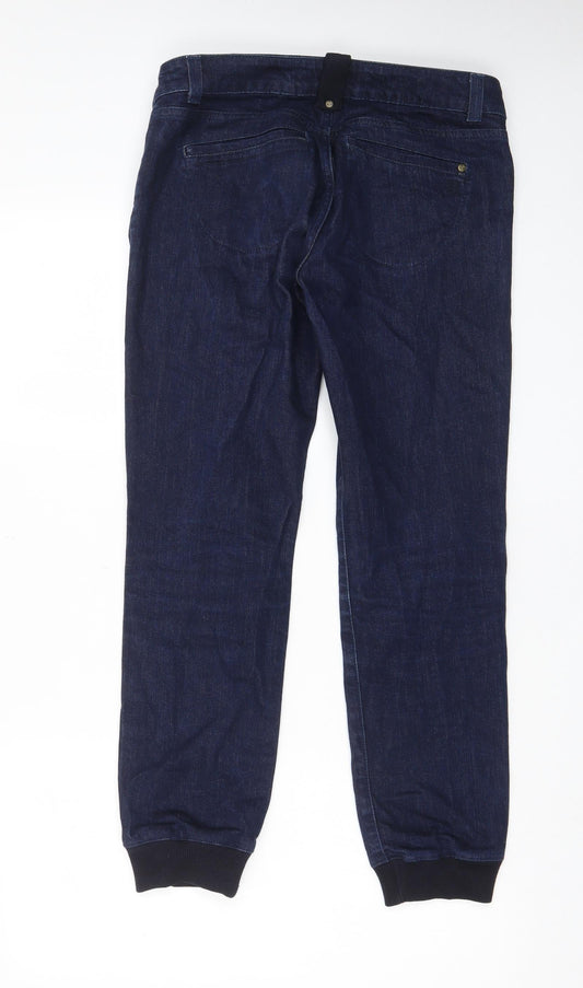 TOM TAILOR Womens Blue Cotton Skinny Jeans Size 29 in L32 in Regular Zip - Pockets, Belt Loops, Cuffed