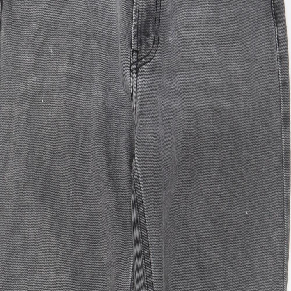 Only Womens Grey Cotton Straight Jeans Size 28 L32 in Regular Zip - Pockets, Belt Loops