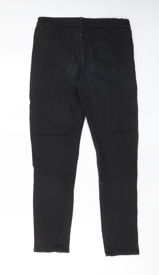 Apple Mints Womens Black Cotton Capri Jeans Size 29 in L26 in Regular Zip - Pockets, Belt Loops