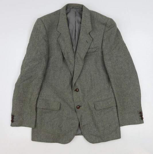 Tweedsmuir Mens Green Polyester Jacket Suit Jacket Size 36 Regular