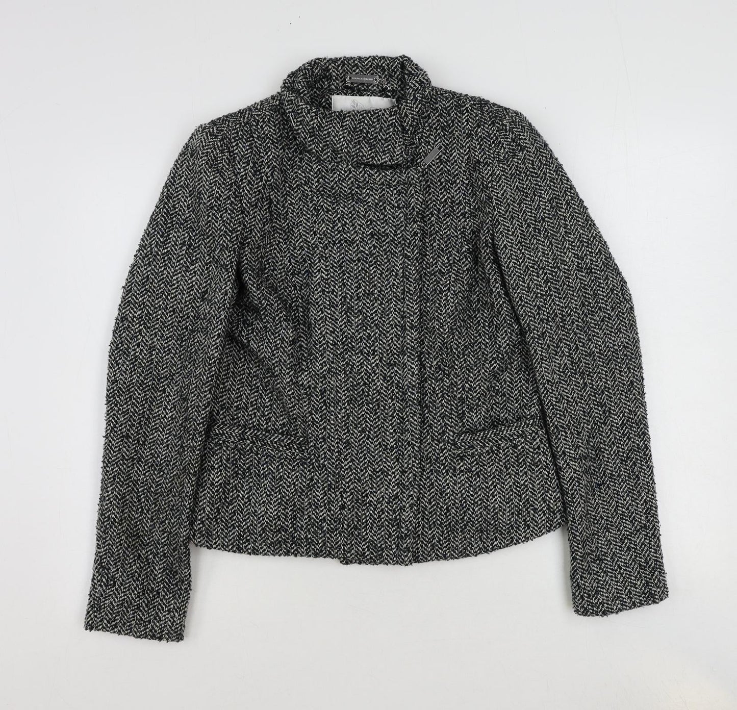 RJR.John Rocha Womens Black Jacket Size 12 Zip