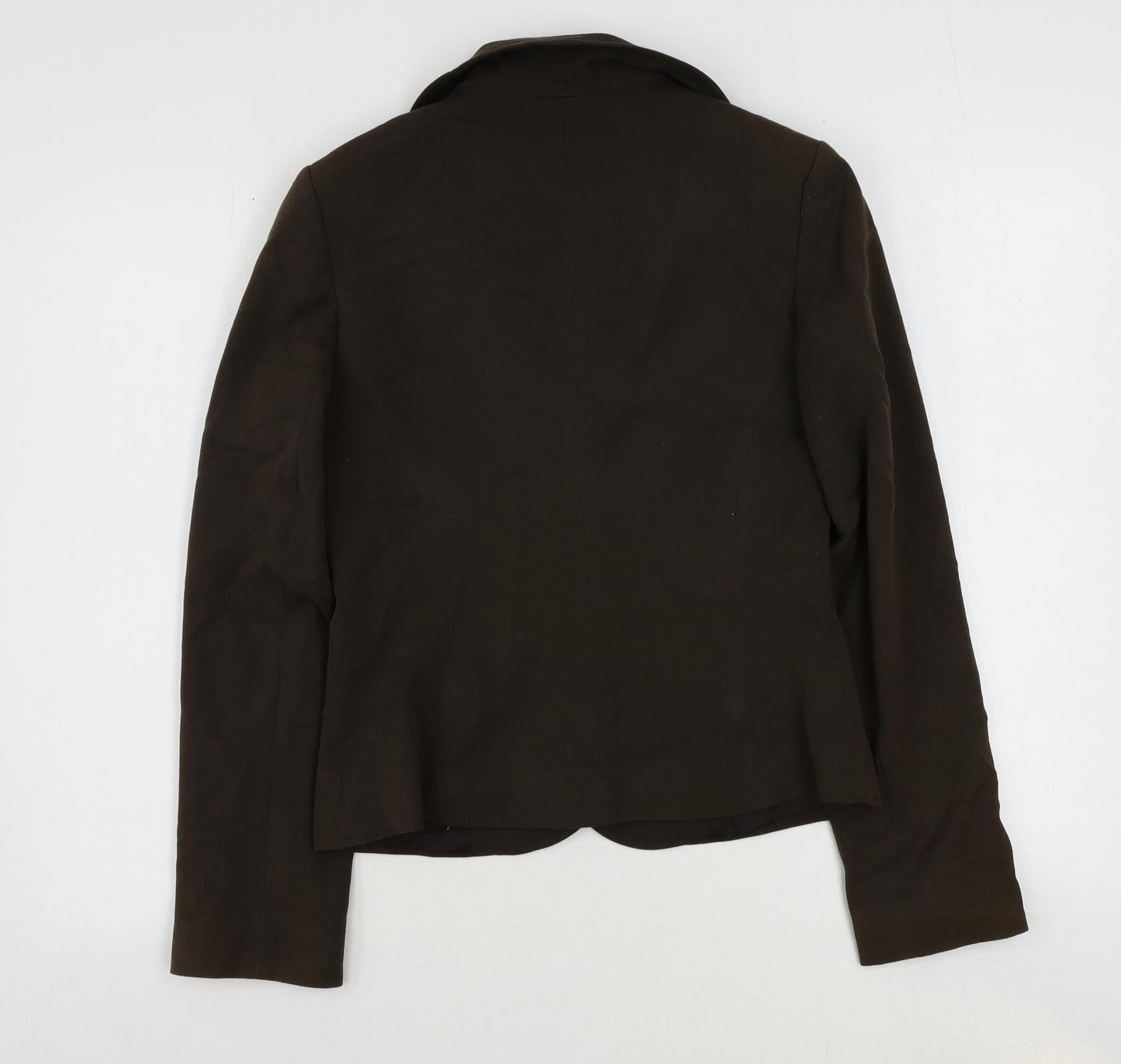 Kaliko Womens Brown Polyester Jacket Blazer Size 8