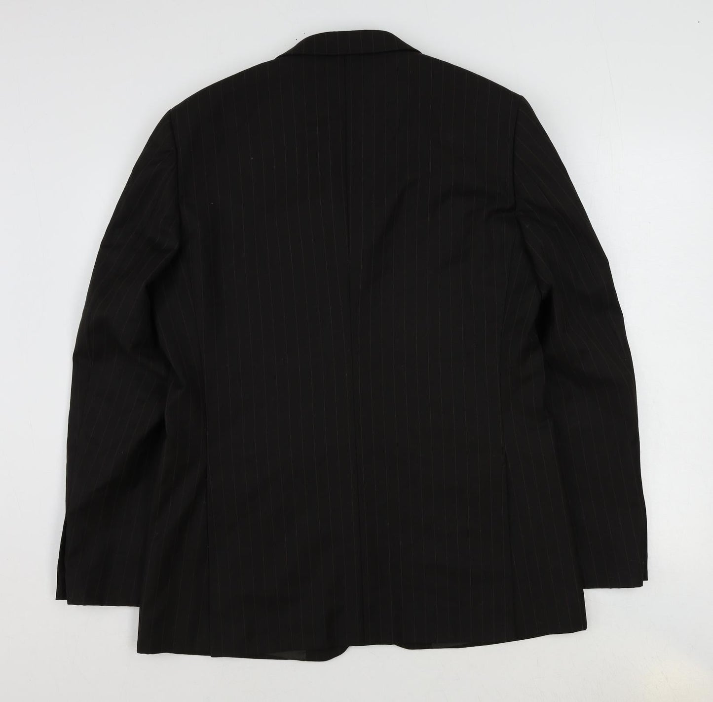 Topman Mens Brown Striped Wool Jacket Suit Jacket Size 40 Regular