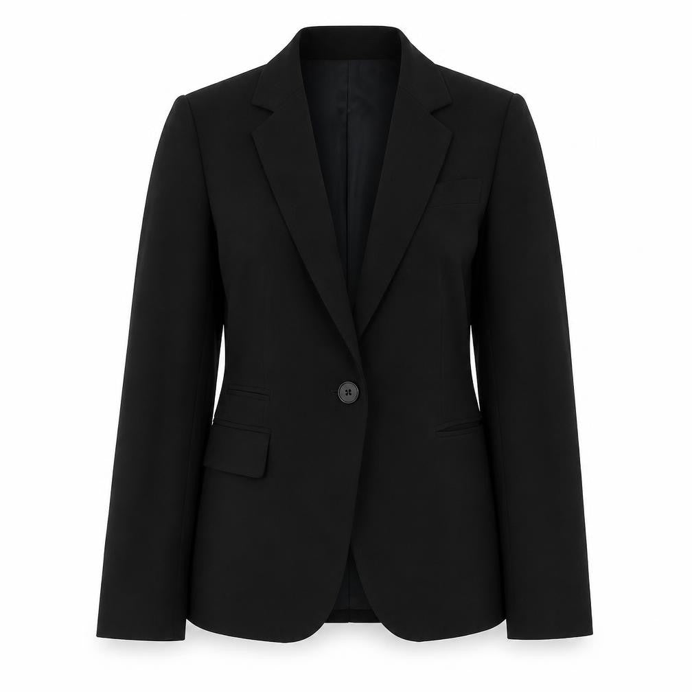 Zara Womens Black Polyester Jacket Suit Jacket Size 12