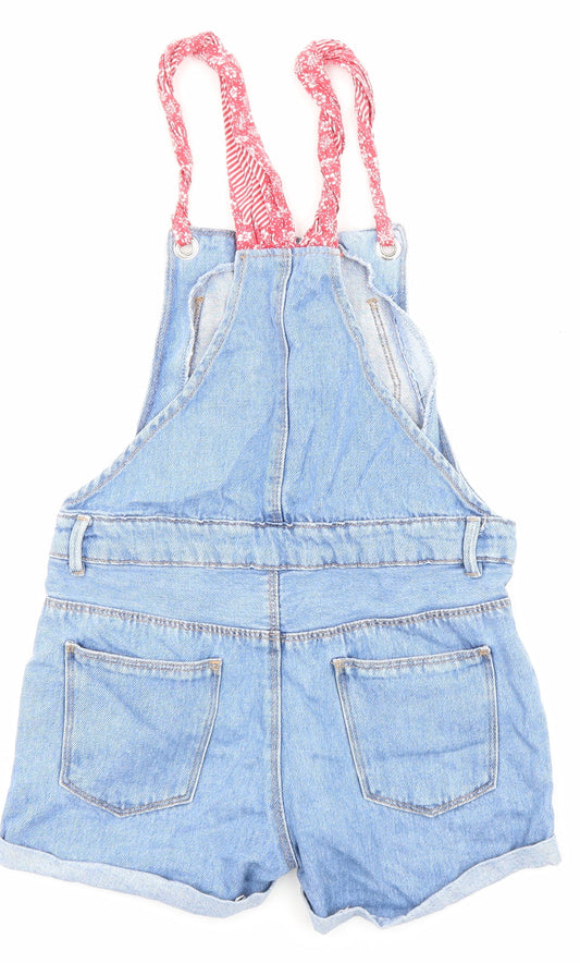 Zara Girls Blue Cotton Jumpsuit Outfit/Set Size 10 Years Button