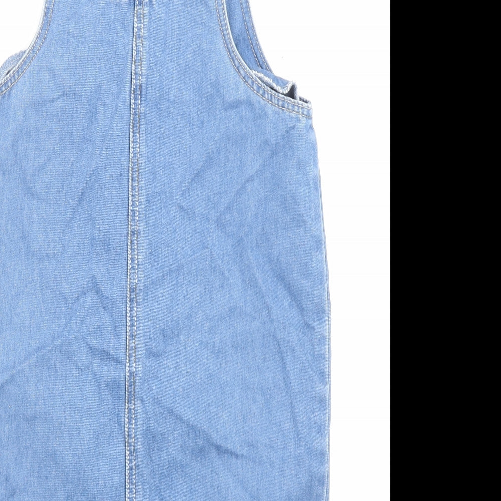 Nutmeg Girls Blue Cotton Playsuit One-Piece Size 11-12 Years Button