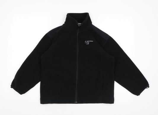 FG Activewear Boys Black Basic Jacket Jacket Size 8-9 Years Zip