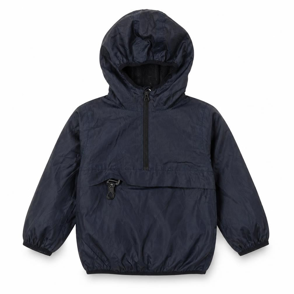 Front view of Next boys’ black rain coat coat, size 3, years zip